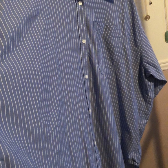 Oversized blue and white striped button down shirt - Picture 4 of 5